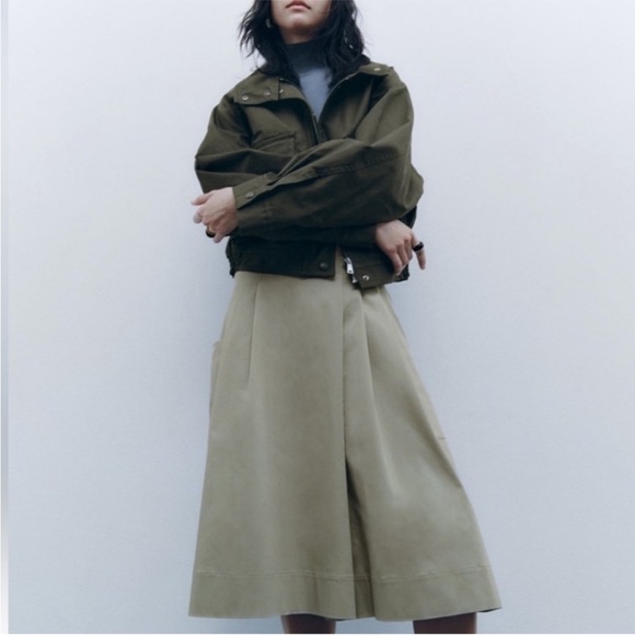 🆕 Small 🌸 Zara oversized cropped bomber utility jacket - Picture 7 of 10